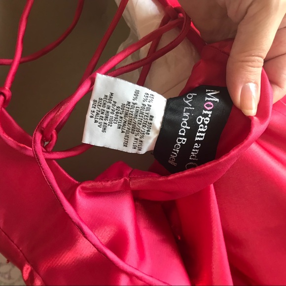 Pink sequenced formal gown with corset - Picture 6 of 6